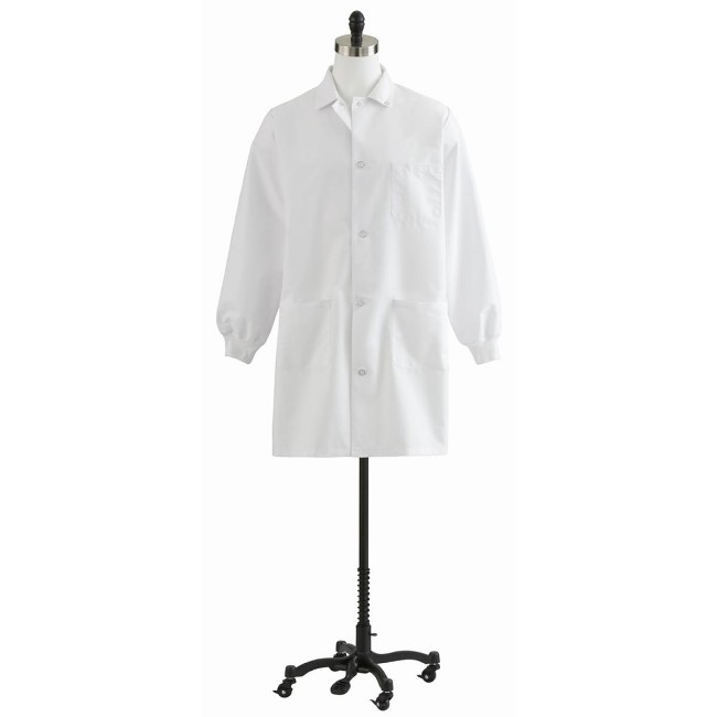 Coat  Lab  Unisex  White  Staff  Cuff  Lg