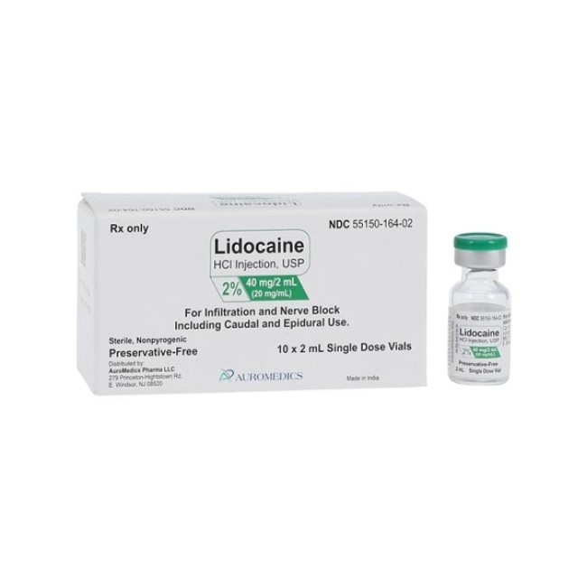 2  Lidocaine Hydrochloride Preservative Free Injection   10 X 2 Ml Ampoule