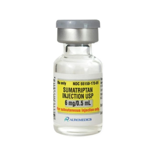 Injections  Sumatriptan Injection   Single Dose Vial   6 Mg 0 5 Ml   5 X 0 5 Ml