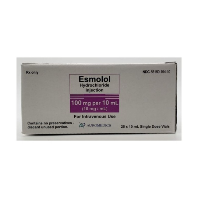 Esmolol Hcl Injection   10Mg   Ml   Single Dose Vial   25 X 10Ml