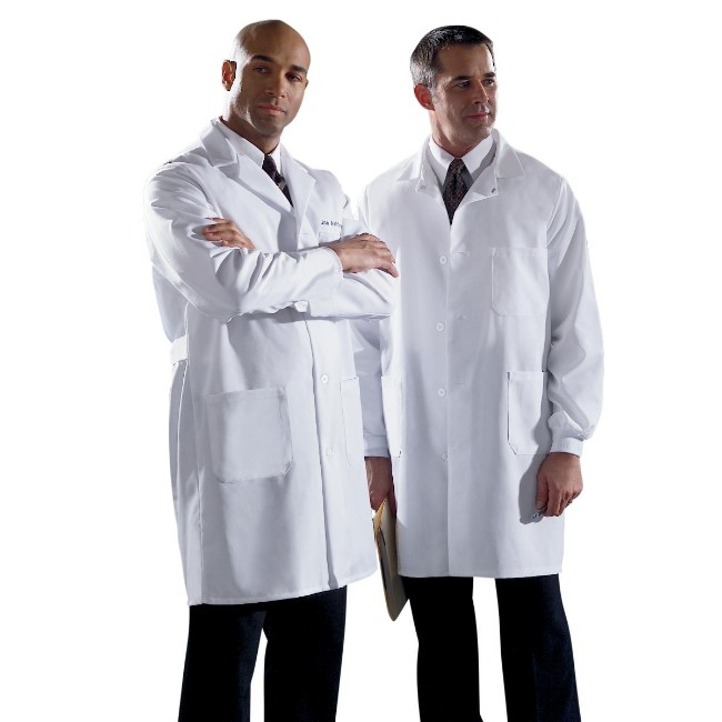 Coat  Lab  Unisex  Staff Length  White  36