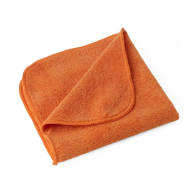 Cloth  Microfiber  Cleaning  Orange  16X16