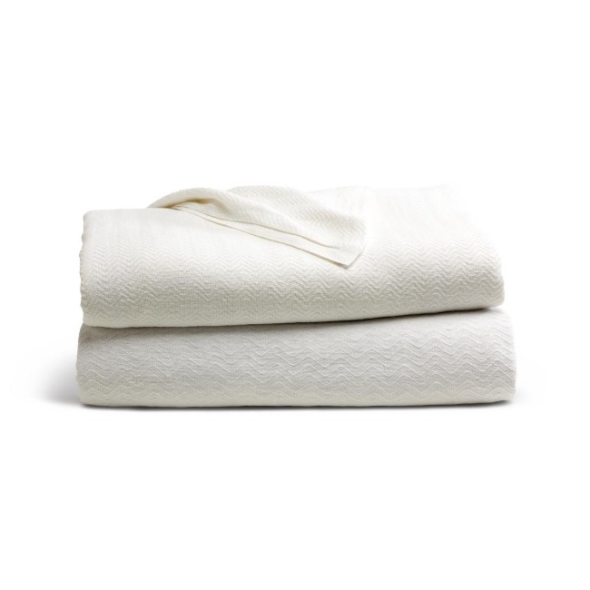 Blanket  Spread  Twill  72X96  White  2 4Lb