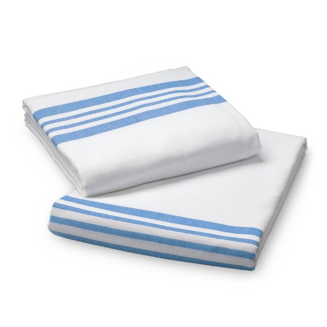Blanket  Spread  Flannel  Blu Stripe  2 0Lb