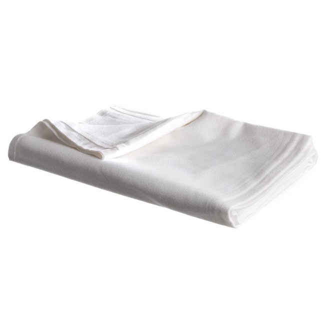 Blanket  Spread  Flannel  70X90  White  2 0Lb