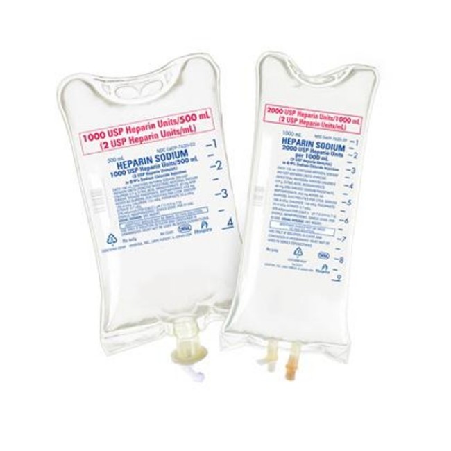 Solutions  Heparin 0 9  Sodium Chloride Solution   2 Units Ml   18 X 500 Ml