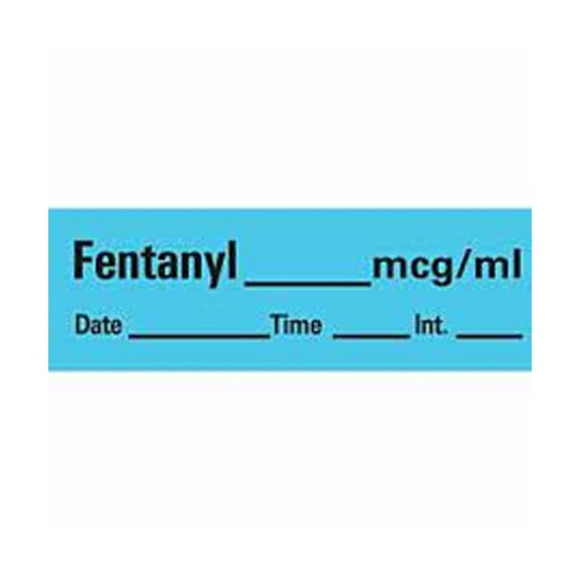 Labeling Tapes  Anesthesia Medication Labeling Tape   Fentanyl   Blue   1 2  X 500  Per Roll