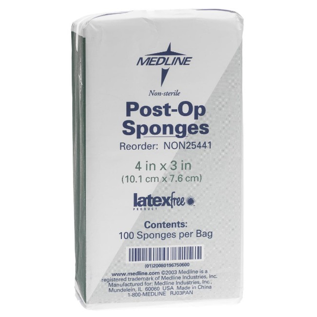 Gauze  Sponge  Post Op  4X3  Ns  Lf  100 Slv