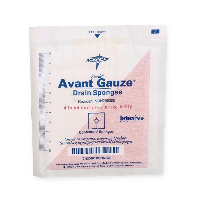 Gauze  Sponge  Drain  4X4  6Ply  Strl  2S