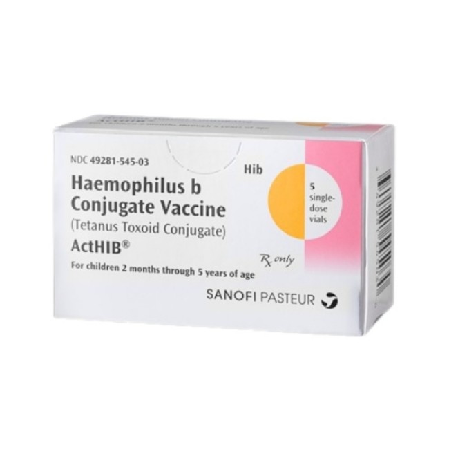 Vaccines  Acthib Haemophilus B Conjugate Vaccine   Single Dose Vial And Diluent   5 Box