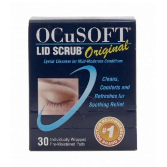 Ocusoft Eye Lid Scrub Pad 30Ct