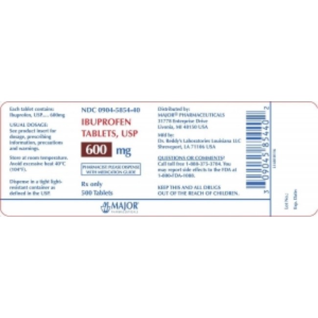 Ibuprofen 600 Mg Tab 500 Bt