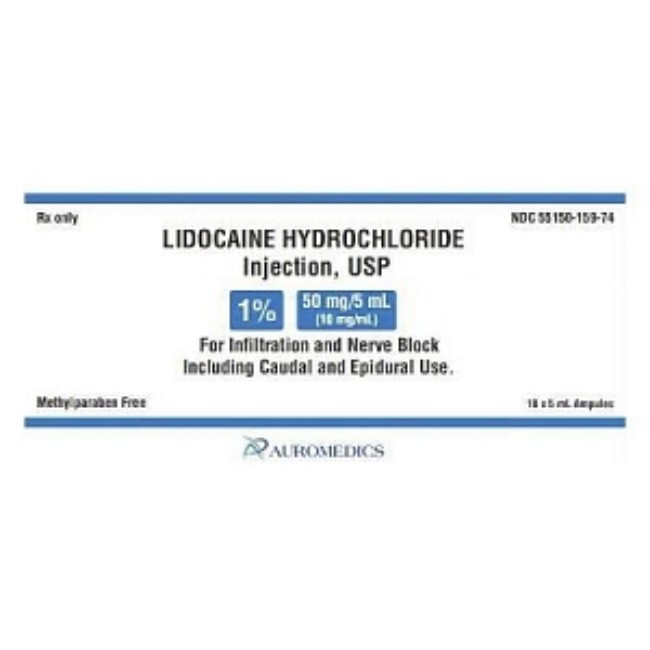 Lidocaine Hcl 1  Pf Amp 10X5ml