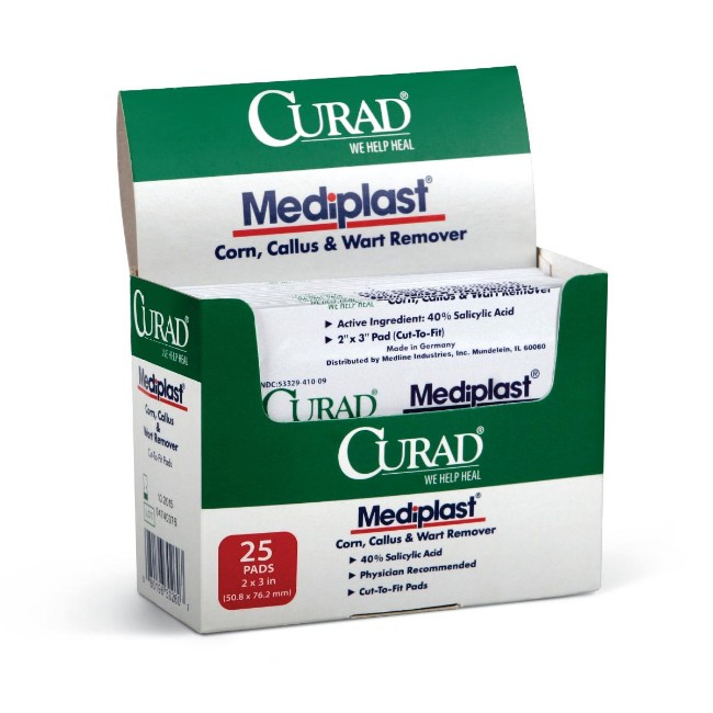 Pad  Mediplast  Wart  Curad  2X3  25Ea 