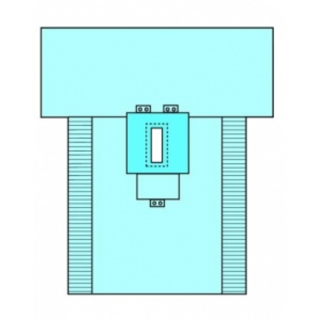 Drapes  Three Quarter Drape Sheet   56  X 77  With 25  X 42  Absorbent Reinforcement