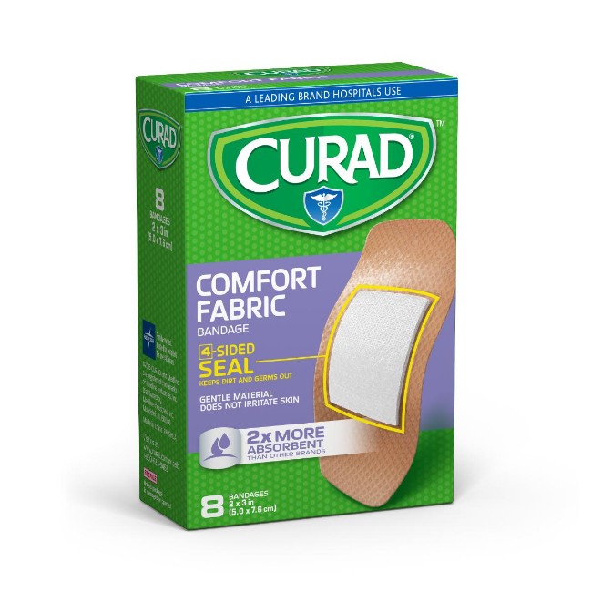 Bandage  Comfort  Curad  2X3  8Ct  24Bx Cs