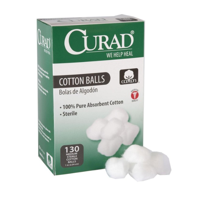Cotton Ball  Curad  Med  1  Sterile  130 Bx