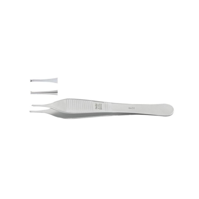 Forceps  Tissue Forceps   Adson   Delicate Tip   1 X 2 Teeth   4 75 