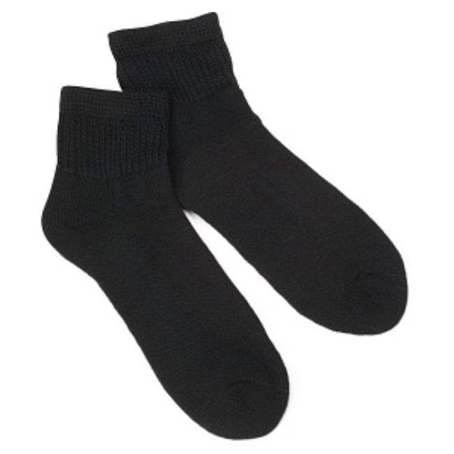 Sock  Diabetic  Ankle  Xlarge  Black
