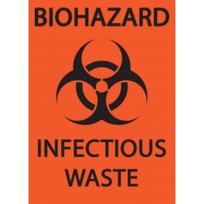 Label   Biohaz Infectious Waste   5X3 5