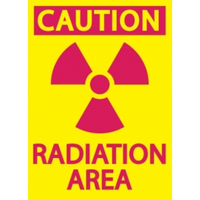 Sign   Caution Radiation Area   10X7  Sa