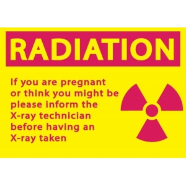 Sign   Rdiation Ntify X Ray Tech   7X10  Sa