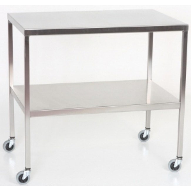 Stainless Steel Instrument Table With Shelf   16  X 20  X 34 