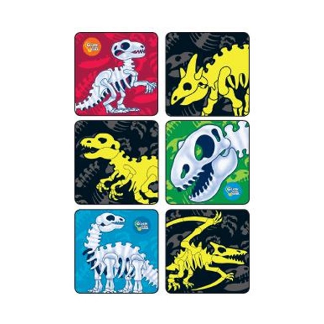 STICKER  GLOW IN THE DARK DINOSAUR BONES