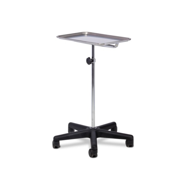 Mayo Stands  Chrome Mayo Stand   Knob Operated   5 Leg   Nylon Base