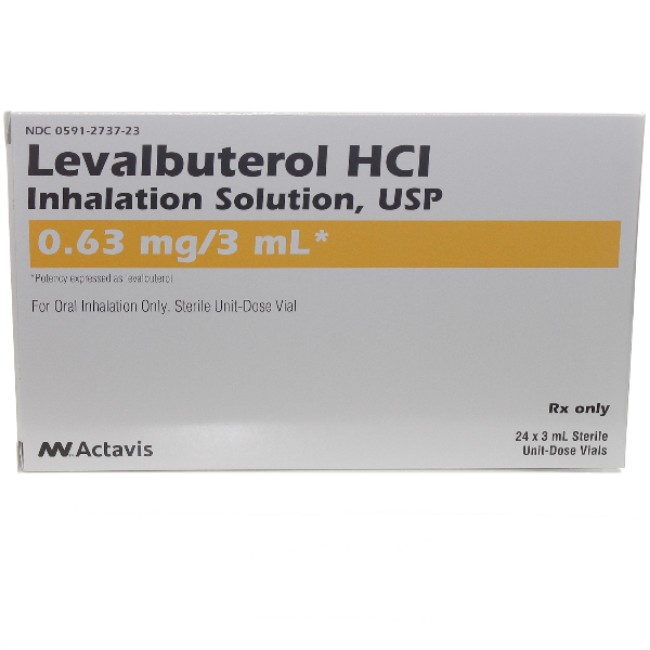 Levalbuterol 0 63Mg 3Ml Inh Soln 25X3ml