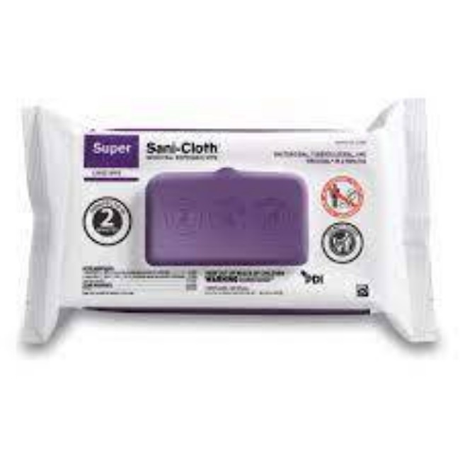 Super Sani Cloth Germicidal Disposable Wipes   8 2  X 9 8   Soft Pack   80 Count