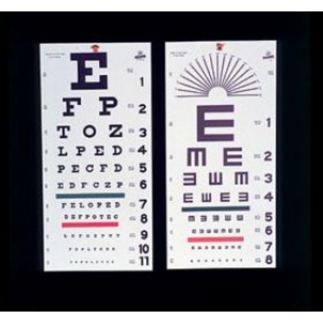 Eye Chart  Snellen  22X11  Plastic