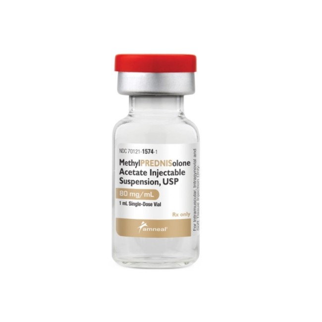 Injections  Methylprednisolone Acetate Injection  Single Dose Vial  80 mg mL  25 x 1 mL