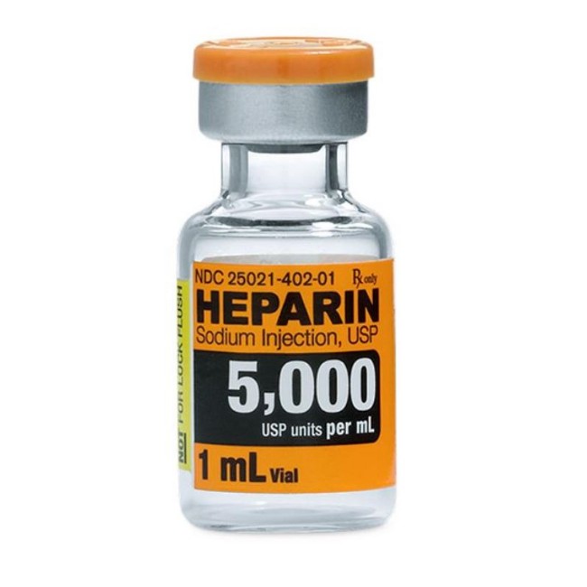 Injections  Heparin Sodium Injection   5  000 Units Ml   Single Dose Vial   25 X 1 Ml