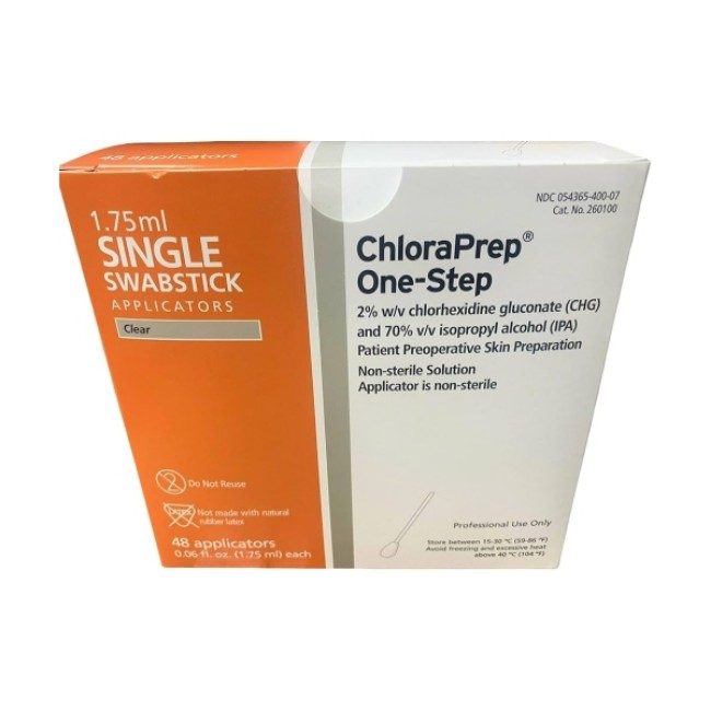 Skin Prep Swabs  Chloraprep Single Use Swabstick Applicator   1 75 Ml