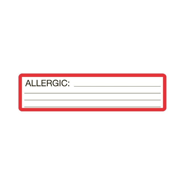 Label   Allergic 5 3 8 X 1 3 8  R130