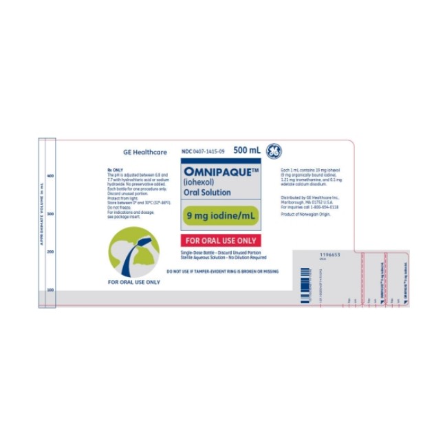 Injections  Omnipaque Injection   9 Mgl Ml   10 X 500 Ml   Usb   Usa