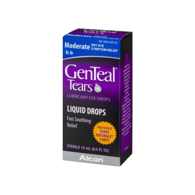 Otc Medications  Genteal Tears Liquid Eye Drops   Moderate   Sterile   15 Ml