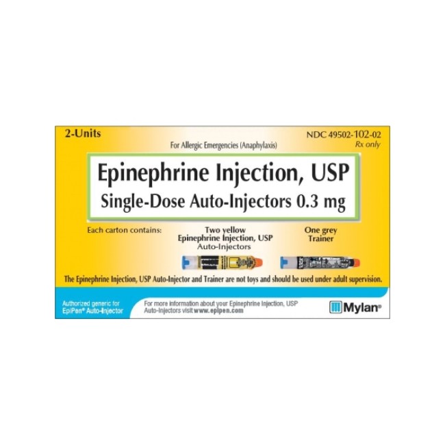 Epinephrine  Epinephrine Injection   Prefilled Auto Injector Syringe  Generic Epipen   0 3 Mg   2 Box