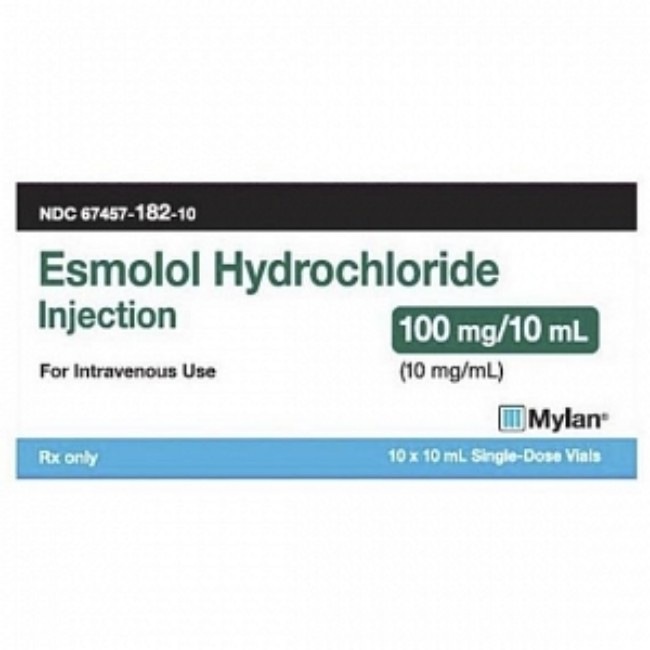 Injections  Esmolol Hcl Injection   10Mg Ml   Single Dose Vial   10 X 10Ml