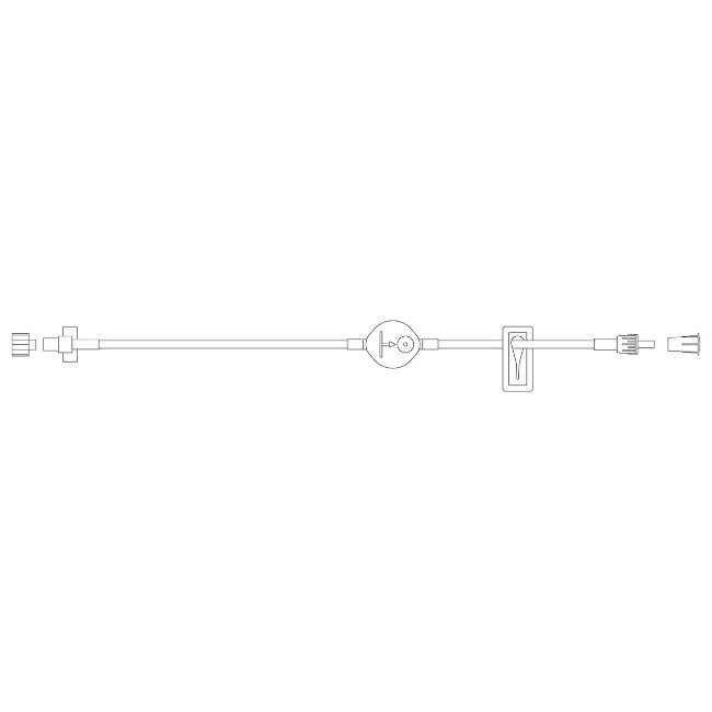 60  Microbore Iv Extension Set With 1 Ml Priming Volume   0 2 Micron Filter   Slid