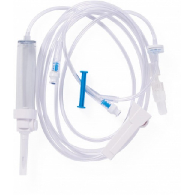 Iv Sets  Iv Administration Set With 2 Needle Free Ports   60 Drop   96  Long