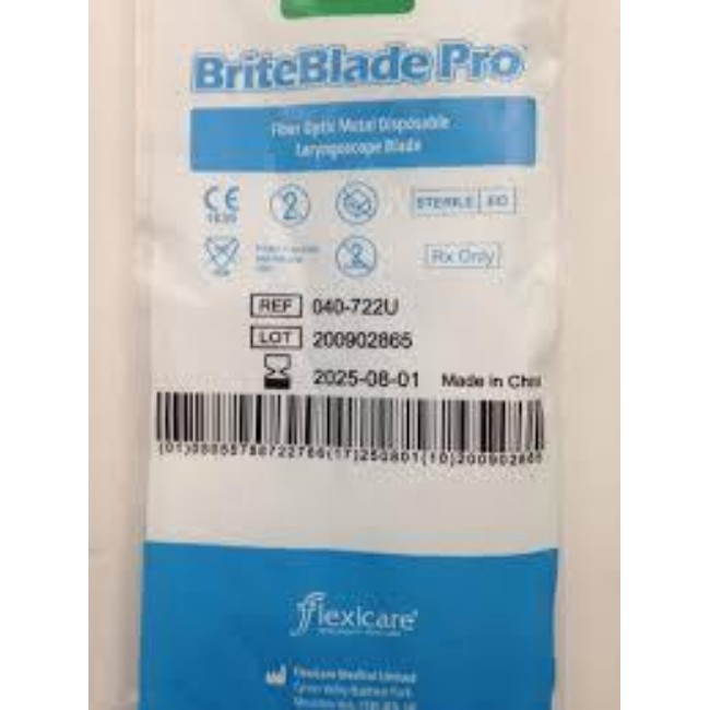 Laryngoscope Blades  Briteblade Pro Disposable Laryngoscope Blade   Miller   Blade Size 2   Sterile