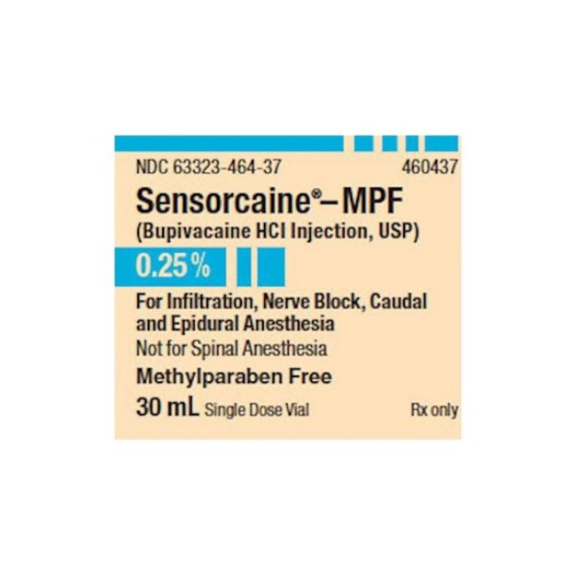 Injections  Sensorcaine Mpf 0 25  Single Dose Vial   25 X 30 Ml