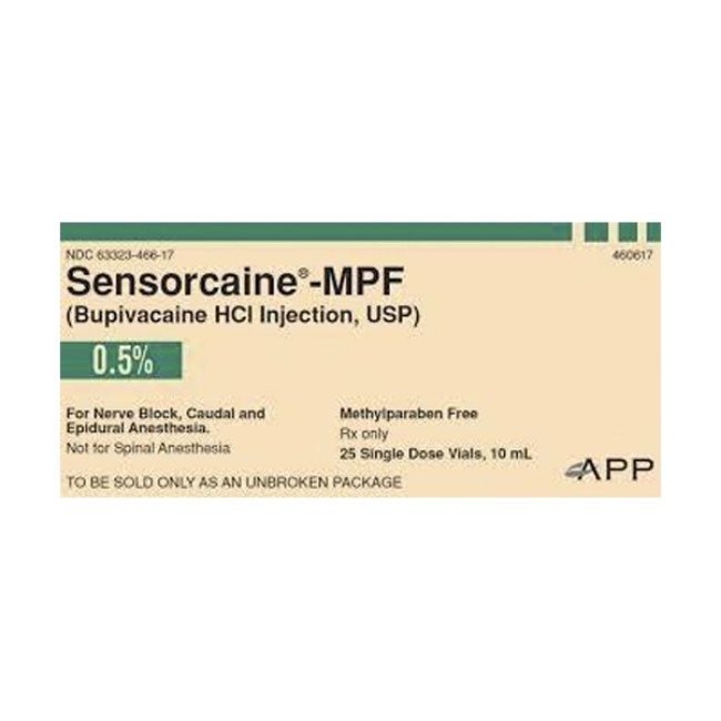 Injections  Sensorcaine Mpf 0 5  Single Dose Vial   25 X 10 Ml