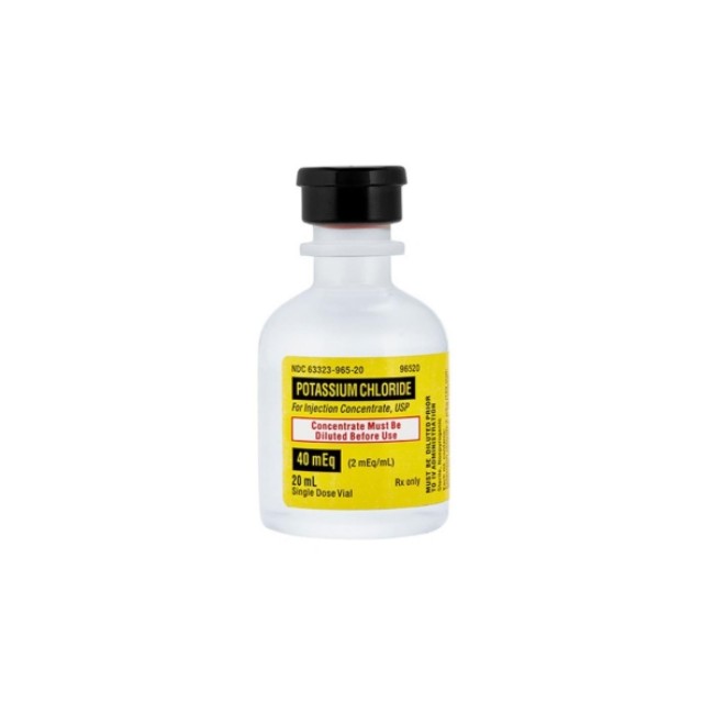 Pharmaceuticals  Potassium Chloride 40Meq Single Dose Vial   25 X 20Ml