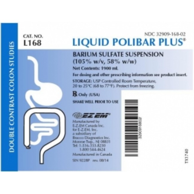 Liquid Polibar Plus Barium 4 X 1900Ml