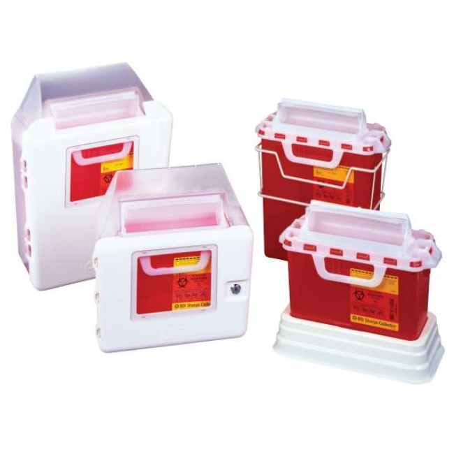 Container  Sharps  5 4 Qt  Wall  Red