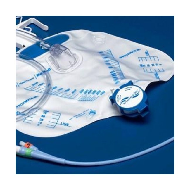 Urinary Trays  Dover Silicone Foley Drainage Bag Tray With Needle Sampling Port   6 Mm Channel   18 Fr