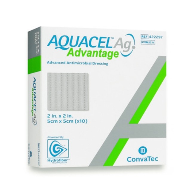 Dressings  Aquacel Ag Advantage Advanced Antimicrobial Dressing With Hydrofiber   2  X 2 
